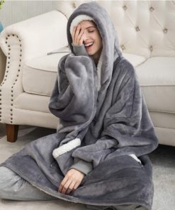 sweat plaid à capuche univers cocooning