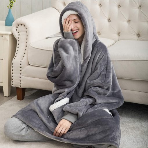 sweat plaid à capuche univers cocooning