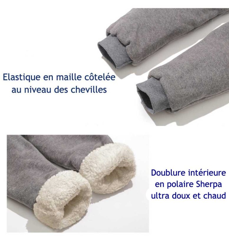 Jogging polaire Sherpa Elastique chevilles