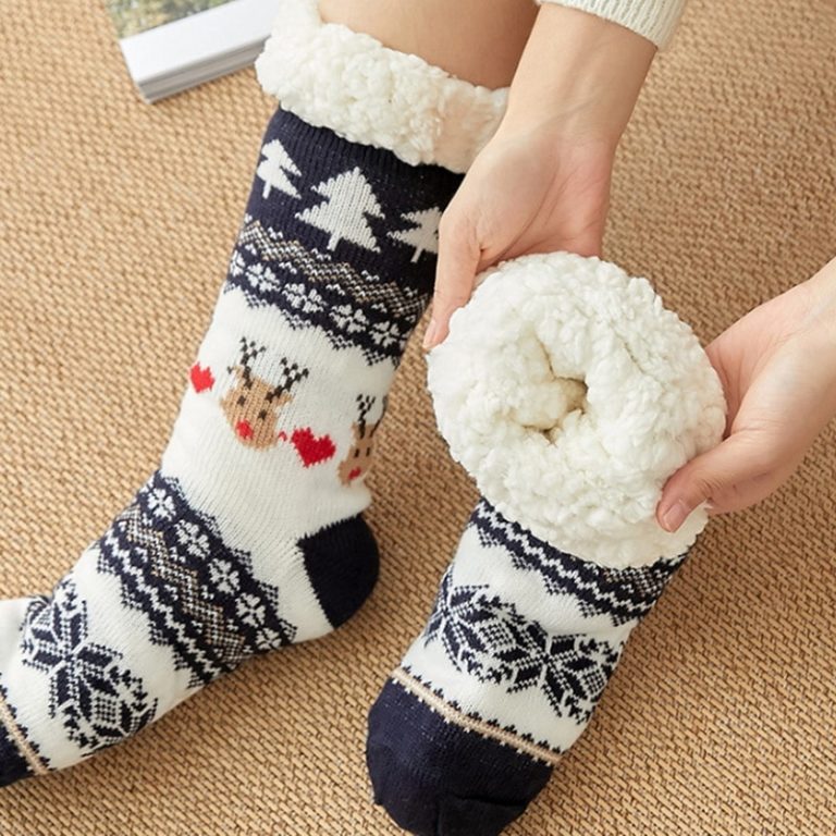 Chaussettes hiver Noël coton éponge chaudes femmes pieds froids Steven main image 1