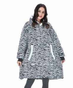 Sweat Plaid Zèbre, Pull à capuche Géant Univers Cocooning