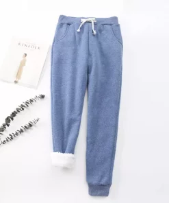 Jogging polaire sherpa bleu pour hiver cocooning et ultra chaud