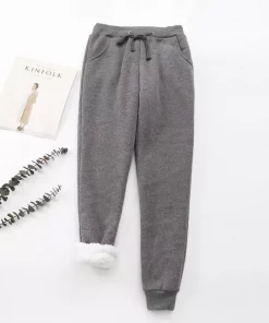 Jogging polaire sherpa gris foncé pour hiver cocooning et ultra chaud