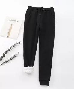 Jogging polaire sherpa noir pour hiver cocooning et ultra chaud
