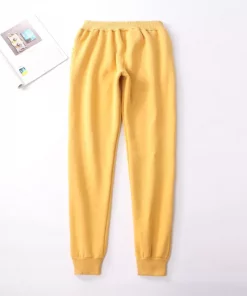 Jogging polaire sherpa jaune pour hiver cocooning et ultra chaud