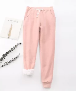 Jogging polaire sherpa rose pour hiver cocooning et ultra chaud