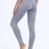 Legging polaire gris clair ultra chaud pour femme, confortable et pratique