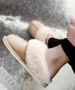 Pantoufles hiver fourrées, tenue décontractée