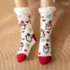 Chaussettes de Noel, motif Pingouin et coeur ultra chaudes et antidérapantes